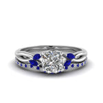 Load image into Gallery viewer, cushion-cut-twisted-diamond-bridal-set-with-blue-sapphire-in-14K-white-gold-FD8300CUGSABL-NL-WG.jpg
