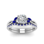 Load image into Gallery viewer, cushion-cut-twisted-diamond-bridal-set-with-blue-sapphire-in-14K-white-gold-FD8300CUGSABL-NL-WG.jpg
