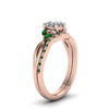 Load image into Gallery viewer, cushion-cut-twisted-diamond-bridal-set-with-emerald-in-14K-rose-gold-FD8300CUGEMGR-NL-RG.jpg