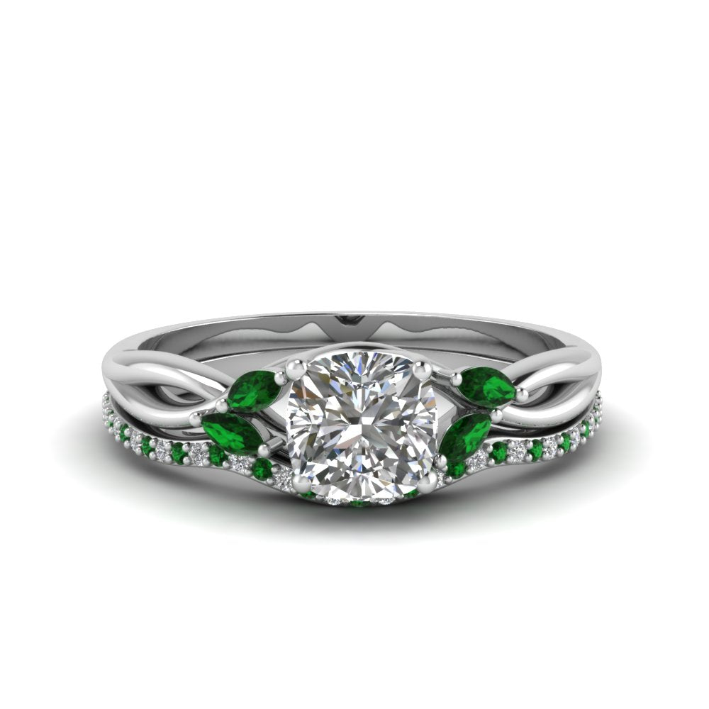 cushion-cut-twisted-diamond-bridal-set-with-emerald-in-14K-white-gold-FD8300CUGEMGR-NL-WG.jpg