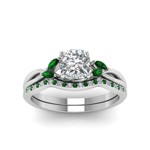 cushion-cut-twisted-diamond-bridal-set-with-emerald-in-14K-white-gold-FD8300CUGEMGR-NL-WG.jpg
