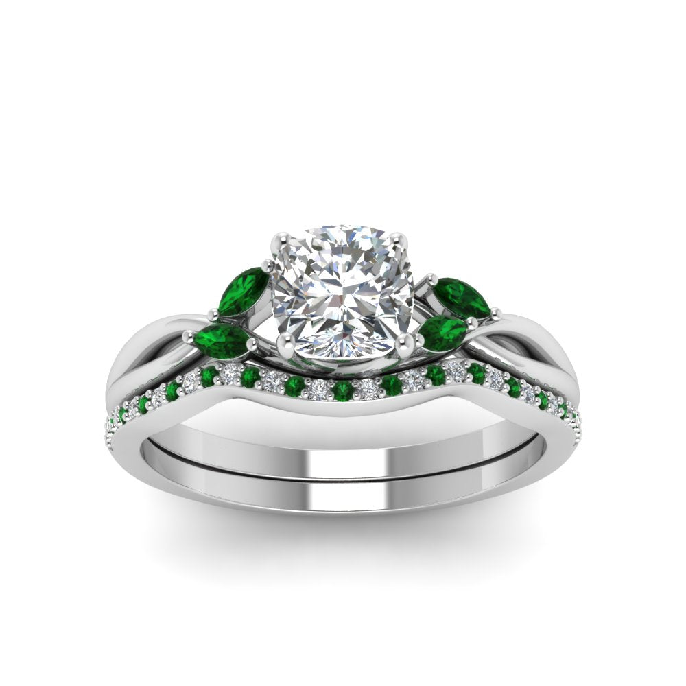 cushion-cut-twisted-diamond-bridal-set-with-emerald-in-14K-white-gold-FD8300CUGEMGR-NL-WG.jpg