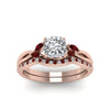 Load image into Gallery viewer, cushion-cut-twisted-diamond-bridal-set-with-ruby-in-14K-rose-gold-FD8300CUGRUDR-NL-RG.jpg