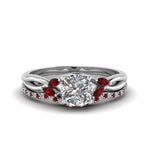 Load image into Gallery viewer, cushion-cut-twisted-diamond-bridal-set-with-ruby-in-14K-white-gold-FD8300CUGRUDR-NL-WG.jpg
