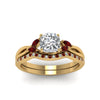 Load image into Gallery viewer, cushion-cut-twisted-diamond-bridal-set-with-ruby-in-14K-yellow-gold-FD8300CUGRUDR-NL-YG.jpg