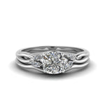 Load image into Gallery viewer, cushion-cut-twisted-diamond-ring-with-matching-curved-band-in-14K-white-gold-FD8300-CU-NL-WG.jpg
