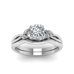 Load image into Gallery viewer, cushion-cut-twisted-diamond-ring-with-matching-curved-band-in-14K-white-gold-FD8300-CU-NL-WG.jpg
