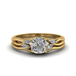 Load image into Gallery viewer, cushion-cut-twisted-diamond-ring-with-matching-curved-band-in-14K-yellow-gold-FD8300-CU-NL-YG.jpg
