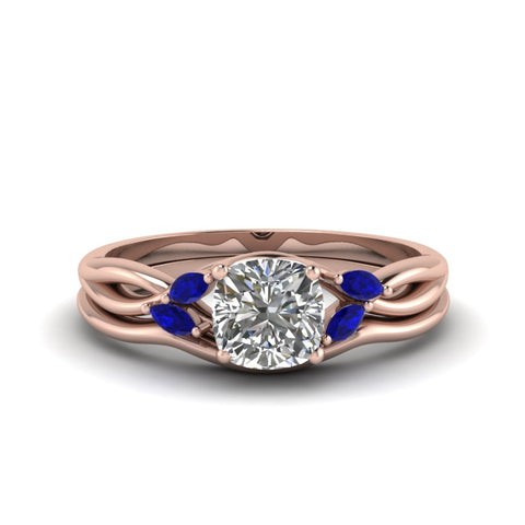 cushion-cut-twisted-diamond-ring-with-matching-curved-band-with-blue-sapphire-in-14K-rose-gold-FD8300CUGSABL-NL-RG.jpg