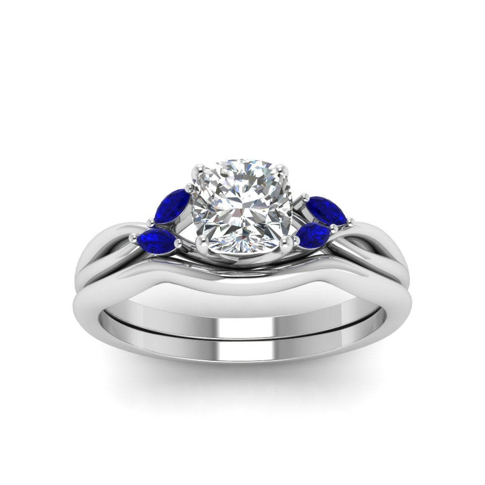cushion-cut-twisted-diamond-ring-with-matching-curved-band-with-blue-sapphire-in-14K-white-gold-FD8300CUGSABL-NL-WG.jpg