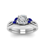 Load image into Gallery viewer, cushion-cut-twisted-diamond-ring-with-matching-curved-band-with-blue-sapphire-in-14K-white-gold-FD8300CUGSABL-NL-WG.jpg
