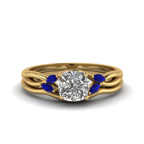 cushion-cut-twisted-diamond-ring-with-matching-curved-band-with-blue-sapphire-in-14K-yellow-gold-FD8300CUGSABL-NL-YG.jpg