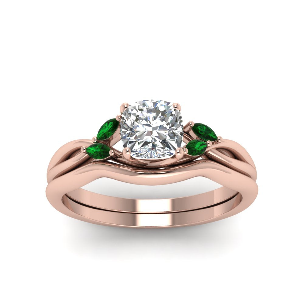 cushion-cut-twisted-diamond-ring-with-matching-curved-band-with-emerald-in-14K-rose-gold-FD8300CUGEMGR-NL-RG.jpg
