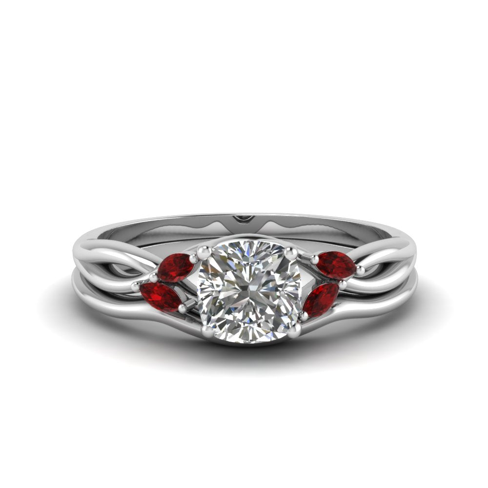 cushion-cut-twisted-diamond-ring-with-matching-curved-band-with-ruby-in-14K-white-gold-FD8300CUGRUDR-NL-WG.jpg