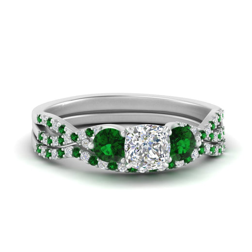 cushion-cut-twisted-floral-prong-emerald-wedding-set-in-white-gold-FD10257CUGEMGR-NL-WG?v=1756359958