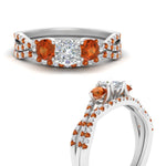 Load image into Gallery viewer, cushion-cut-twisted-floral-prong-orange-sapphire-wedding-set-in-white-gold-FD10257CUGSAOR-ANGLE3-NL-WG_1d54191f-89a4-43da-a432-888c60e0ccbf?v=1756360108