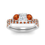 Load image into Gallery viewer, cushion-cut-twisted-floral-prong-orange-sapphire-wedding-set-in-white-gold-FD10257CUGSAOR-ANGLE5-NL-WG?v=1756359958
