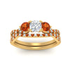 Load image into Gallery viewer, cushion-cut-twisted-floral-prong-orange-sapphire-wedding-set-in-yellow-gold-FD10257CUGSAOR-ANGLE5-NL-YG?v=1756359958