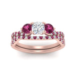 Load image into Gallery viewer, cushion-cut-twisted-floral-prong-pink-sapphire-wedding-set-in-rose-gold-FD10257CUGSADRPI-ANGLE5-NL-RG_44ff4e2f-d136-436d-b64f-7be1573ecb01?v=1756360108