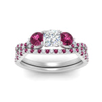 Load image into Gallery viewer, cushion-cut-twisted-floral-prong-pink-sapphire-wedding-set-in-white-gold-FD10257CUGSADRPI-ANGLE5-NL-WG?v=1756359958
