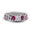 Load image into Gallery viewer, cushion-cut-twisted-floral-prong-pink-sapphire-wedding-set-in-white-gold-FD10257CUGSADRPI-NL-WG?v=1756359958