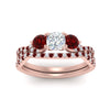 Load image into Gallery viewer, cushion-cut-twisted-floral-prong-ruby-wedding-set-in-rose-gold-FD10257CUGRUDR-ANGLE5-NL-RG?v=1756359958