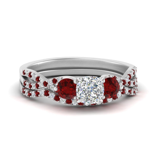 cushion-cut-twisted-floral-prong-ruby-wedding-set-in-white-gold-FD10257CUGRUDR-NL-WG?v=1756359958