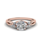 Load image into Gallery viewer, cushion-cut-twisted-petal-diamond-engagement-ring-in-14K-rose-gold-FD8300CUR-NL-RG.jpg
