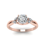 Load image into Gallery viewer, cushion-cut-twisted-petal-diamond-engagement-ring-in-14K-rose-gold-FD8300CUR-NL-RG.jpg
