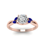 Load image into Gallery viewer, cushion-cut-twisted-petal-diamond-engagement-ring-with-blue-sapphire-in-14K-rose-gold-FD8300CURGSABL-NL-RG.jpg
