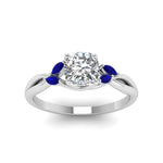 Load image into Gallery viewer, cushion-cut-twisted-petal-diamond-engagement-ring-with-blue-sapphire-in-14K-white-gold-FD8300CURGSABL-NL-WG.jpg
