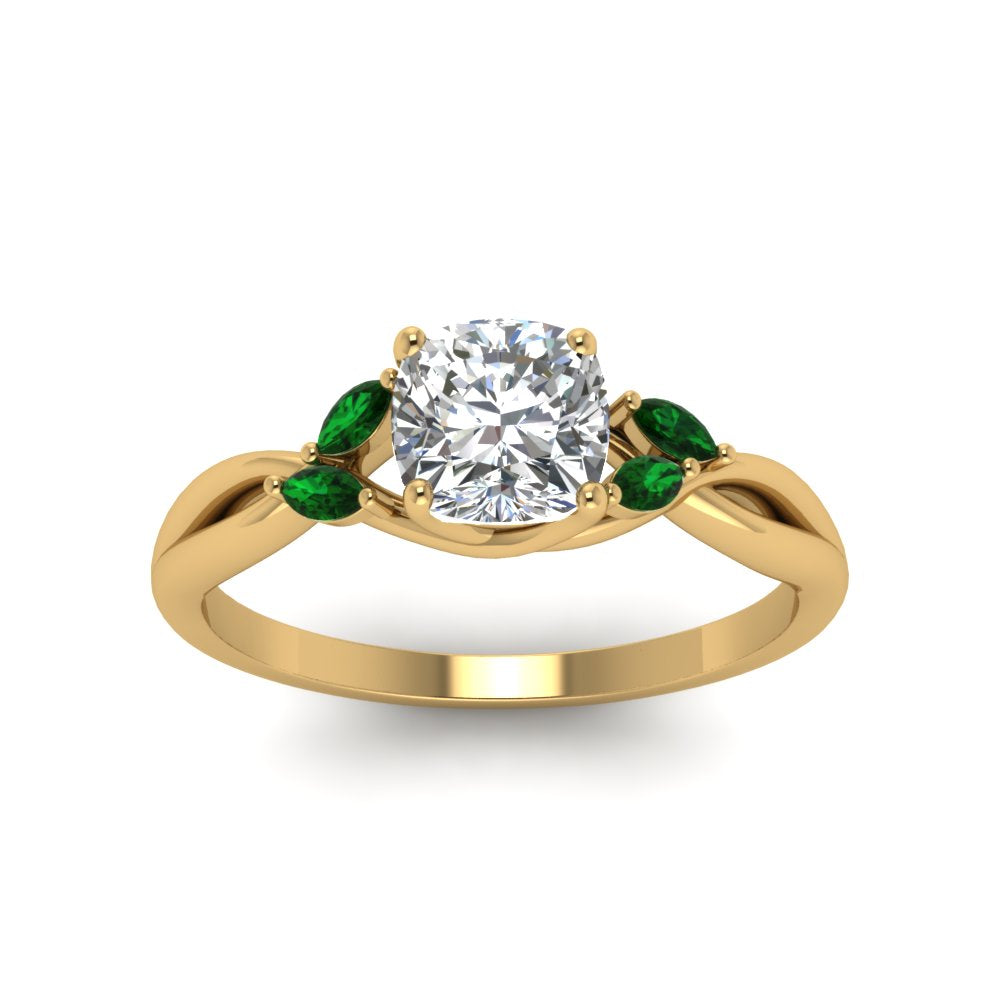 cushion-cut-twisted-petal-diamond-engagement-ring-with-emerald-in-14K-yellow-gold-FD8300CURGEMGR-NL-YG.jpg