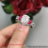 Load image into Gallery viewer, cushion-cut-twisted-split-vine-lab-diamond-engagement-ring-with-ruby-in-14k-white-gold-fdens3211r-5