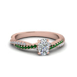 Load image into Gallery viewer, cushion-cut-twisted-vine-diamond-engagement-ring-for-women-with-emerald-in-14K-rose-gold-FD8233CURGEMGR-NL-RG.jpg
