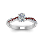 Load image into Gallery viewer, cushion-cut-twisted-vine-diamond-engagement-ring-for-women-with-ruby-in-14K-white-gold-FD8233CURGRUDR-NL-WG.jpg
