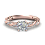 Load image into Gallery viewer, Twisted Vine Cushion Diamond Ring
