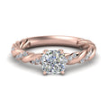 Thumbnail 2 - Twisted Vine Cushion Diamond Ring