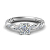 Load image into Gallery viewer, Cushion Cut Twisted Vine Engagement Ring