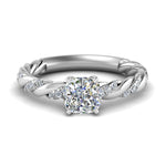 Load image into Gallery viewer, Twisted Vine Cushion Diamond Ring
