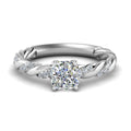 Thumbnail 5 - Twisted Vine Cushion Diamond Ring