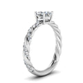 Thumbnail 7 - Twisted Vine Cushion Diamond Ring