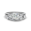 Load image into Gallery viewer, cushion-cut-twisted-vine-luxury-diamond-bridal-ring-set-in-white-gold-FDENR3211CUANGLE3-NL-WG