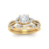 Load image into Gallery viewer, cushion-cut-twisted-vine-luxury-diamond-bridal-ring-set-in-yellow-gold-FDENR3211CUANGLE3-NL-YG