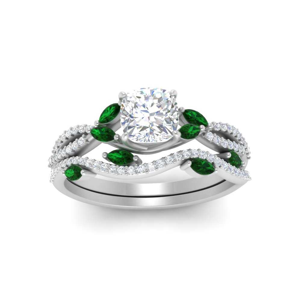 cushion-cut-twisted-vine-luxury-emerald-bridal-ring-set-in-white-gold-FDENR3211CUGEMGRANGLE3-NL-WG