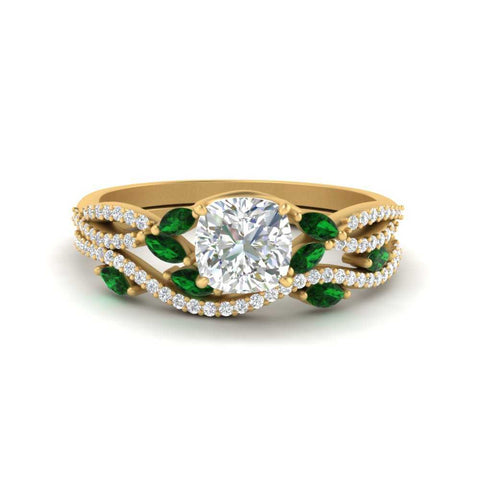 cushion-cut-twisted-vine-luxury-emerald-bridal-ring-set-in-yellow-gold-FDENR3211CUGEMGRANGLE3-NL-YG