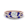 Load image into Gallery viewer, cushion-cut-twisted-vine-luxury-sapphire-bridal-ring-set-in-rose-gold-FDENR3211CUGSABLANGLE3-NL-RG