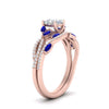 Load image into Gallery viewer, cushion-cut-twisted-vine-luxury-sapphire-bridal-ring-set-in-rose-gold-FDENR3211CUGSABLANGLE3-NL-RG