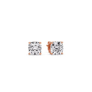 Cushion Diamond Basket Stud Earring