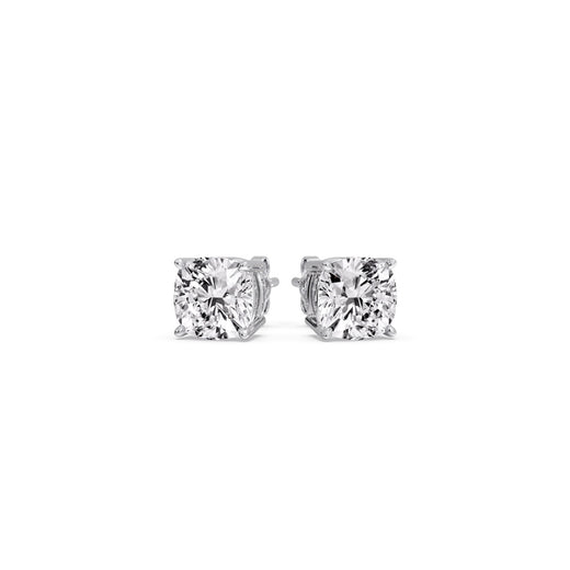 Cushion Diamond Basket Stud Earring