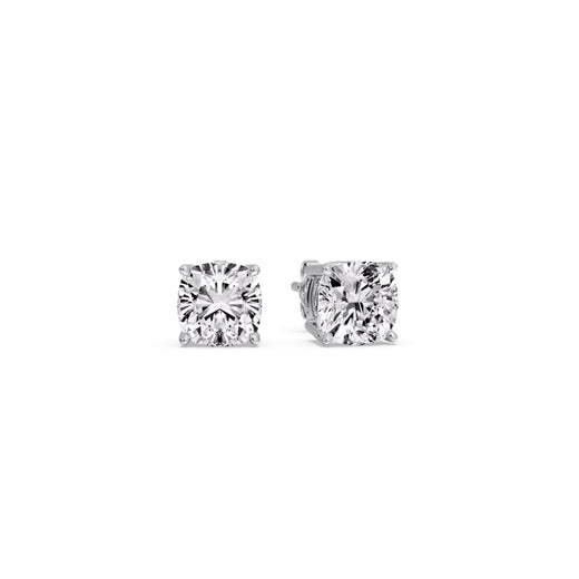 Cushion Diamond Basket Stud Earring